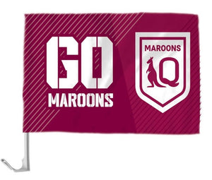 Qld Maroons Car Flag