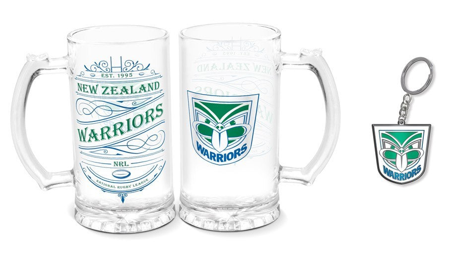 New Zealand Warriors Stein & Keyring Pack