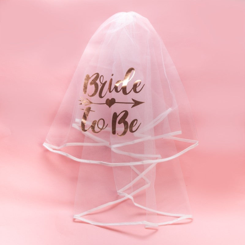 Bride to Be Veil Rose Gold