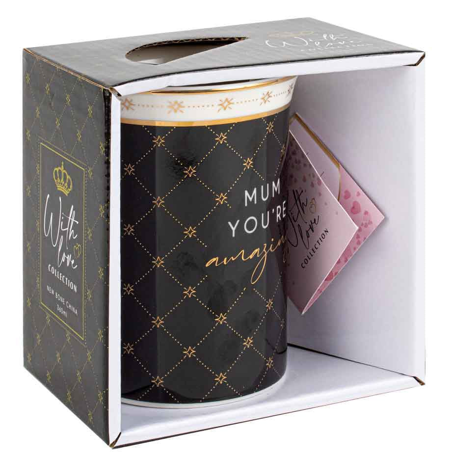 Mum Hearts Stemless Glass