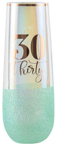 Glitterati Champagne Glass - 30th