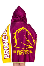 Load image into Gallery viewer, Brisbane Broncos Mascot Hooded Towel
