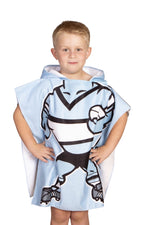 Load image into Gallery viewer, Cronulla Sharks Mascot Hooded Towel

