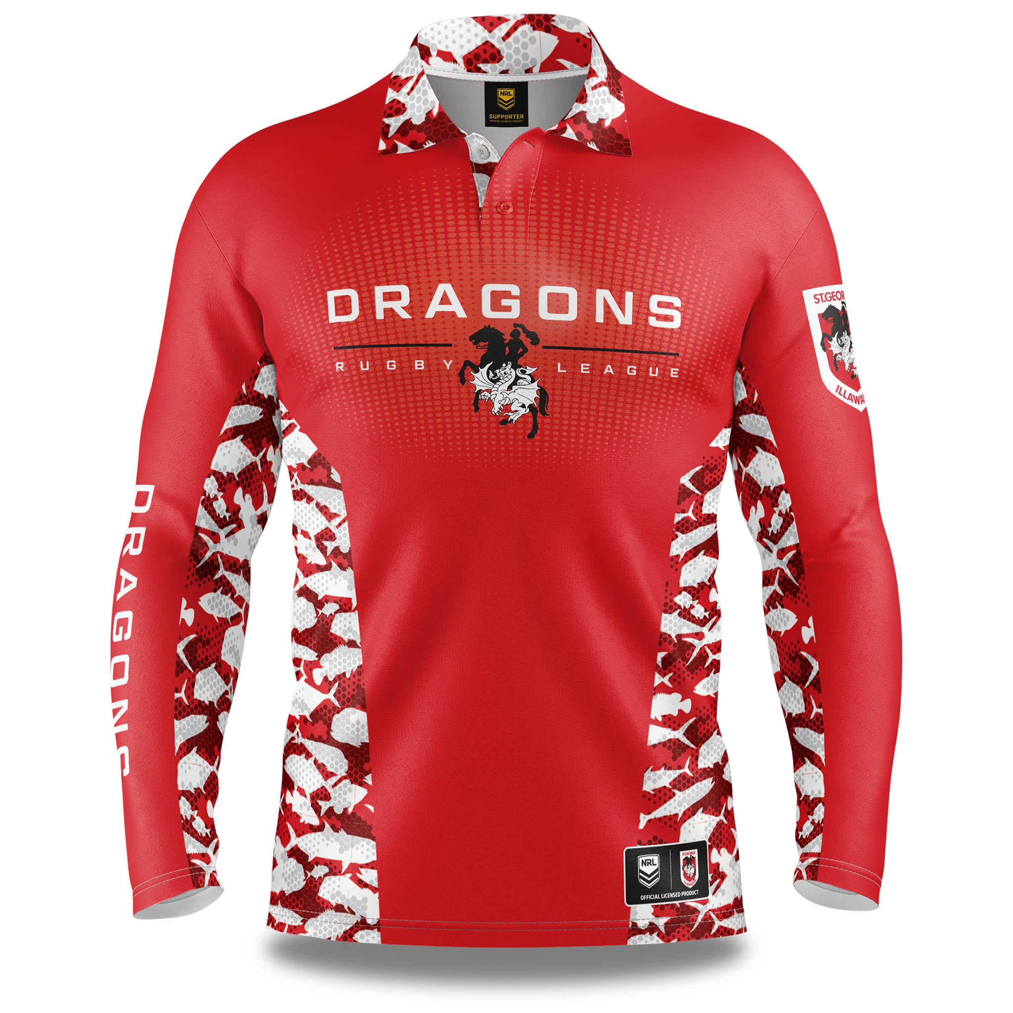 St George Dragons Fishing Shirts